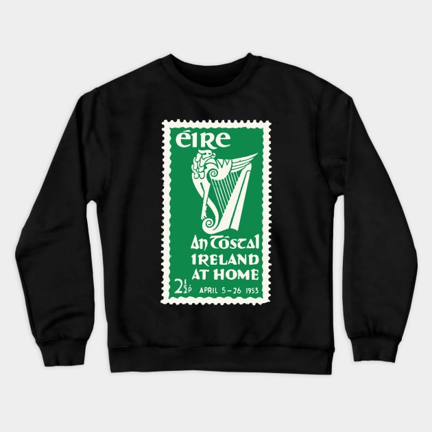 Ireland At Home Stamp Crewneck Sweatshirt by feck!